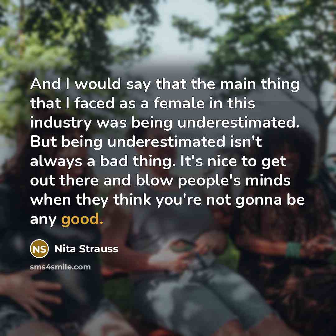 “And I would say that the main thing that I…” quote by Nita Strauss