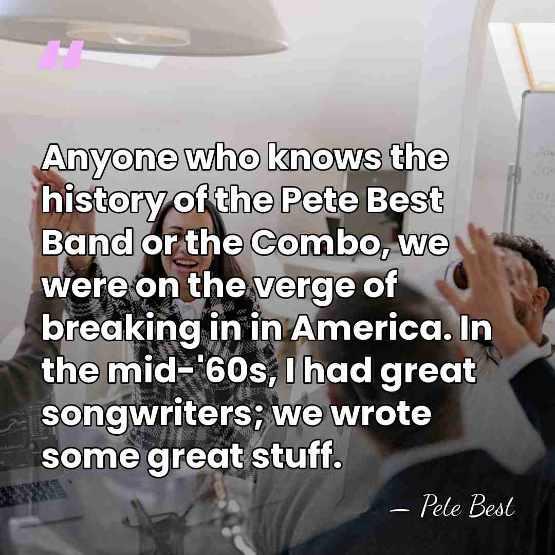 Anyone who knows the history of the Pete Best Band or the&hellip; - Pete Best