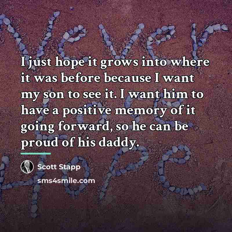 “I just hope it grows into where it was before…” quote by Scott Stapp