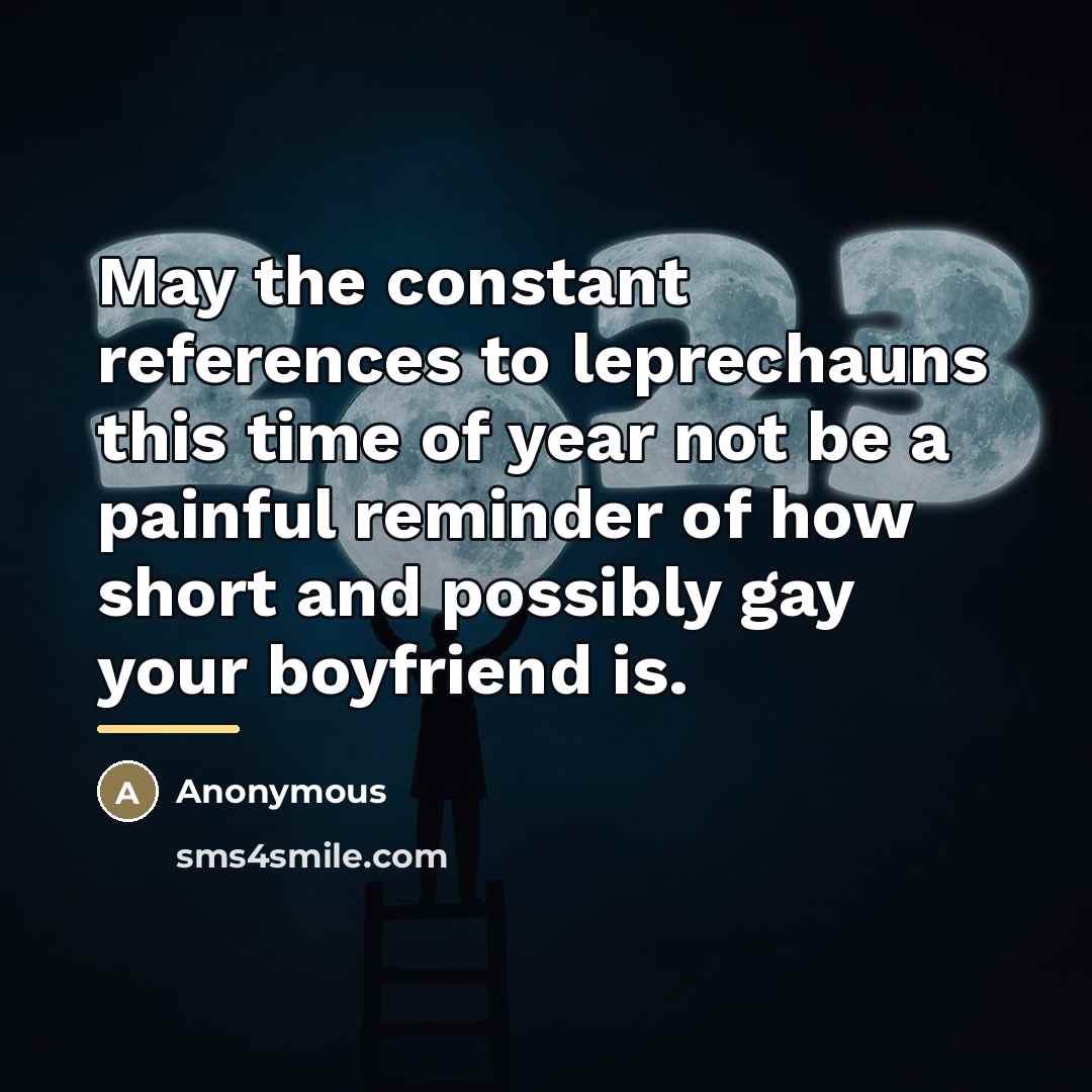 “May the constant references to leprechauns this time of year…” quote by Anonymous