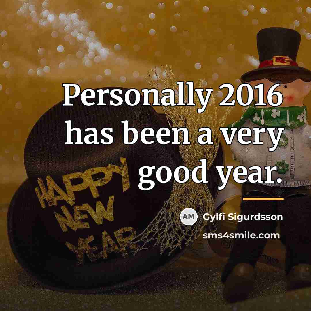 “Personally 2016 has been a very good year.…” quote by Gylfi Sigurdsson
