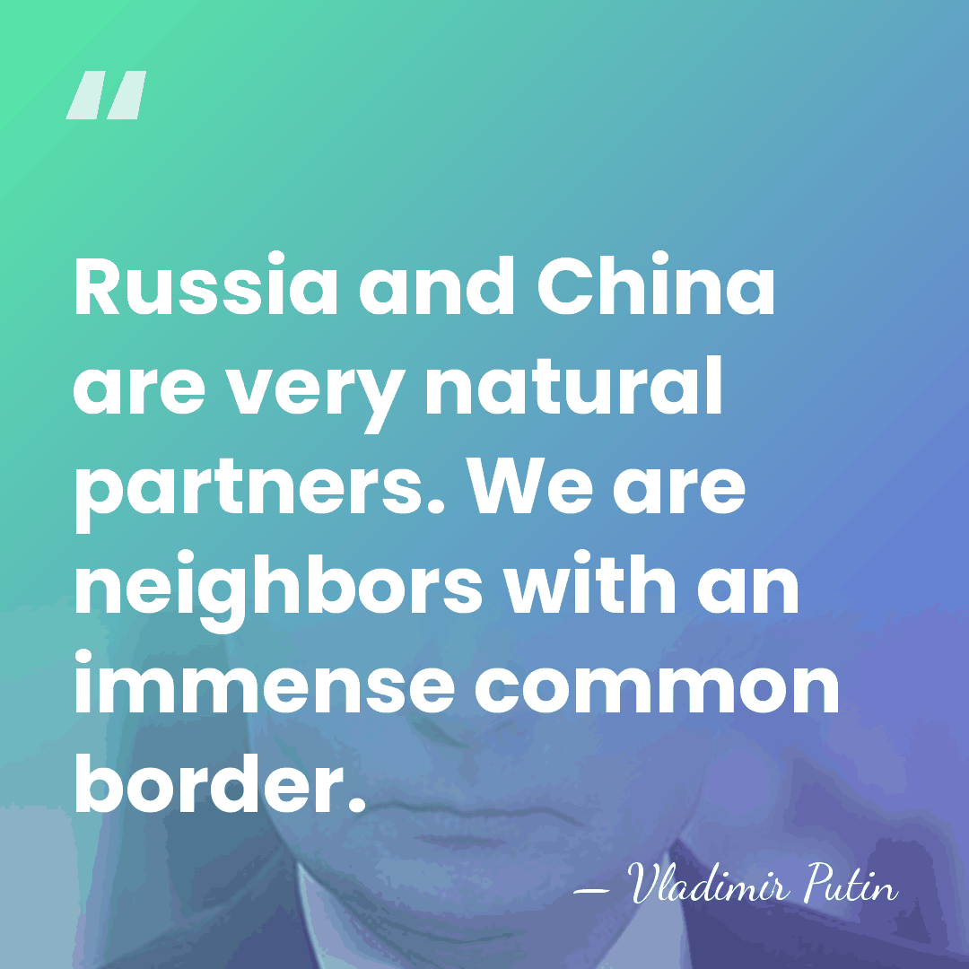 Russia and China are very natural partners. We are neighbors with an&hellip; - Vladimir Putin