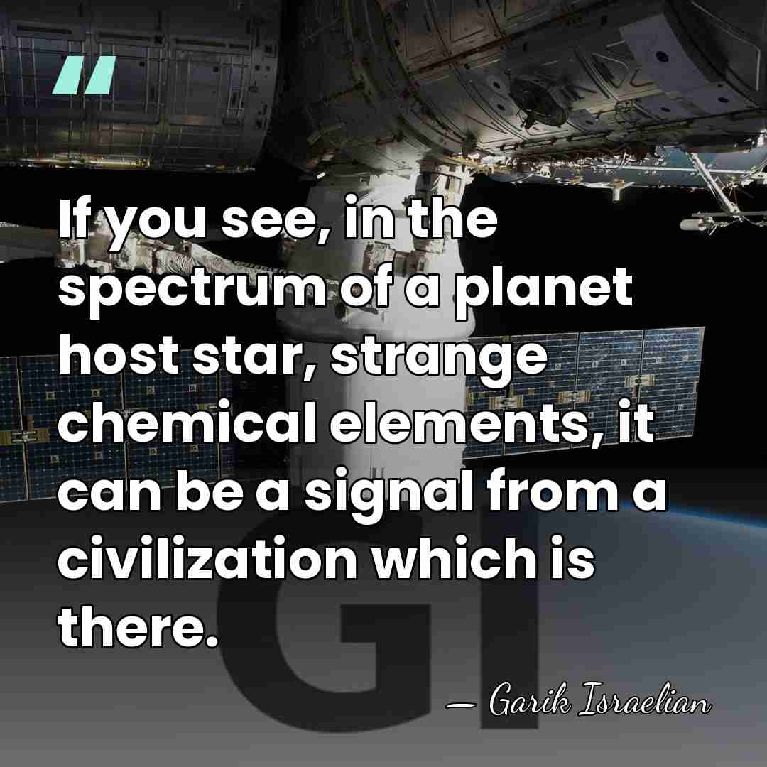 If you see, in the spectrum of a planet host star, strange&hellip; - Garik Israelian