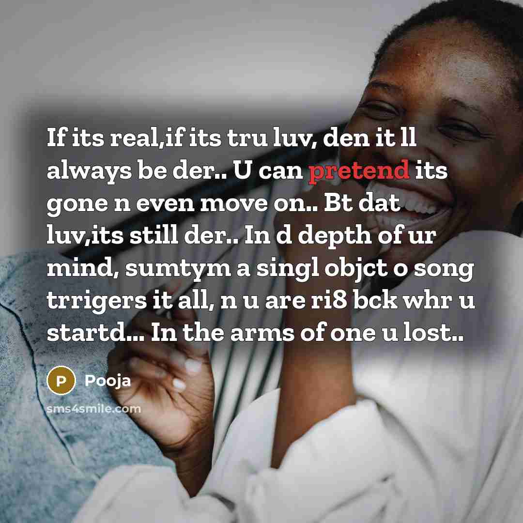 “If its real,if its tru luv, den it ll always…” quote by Pooja