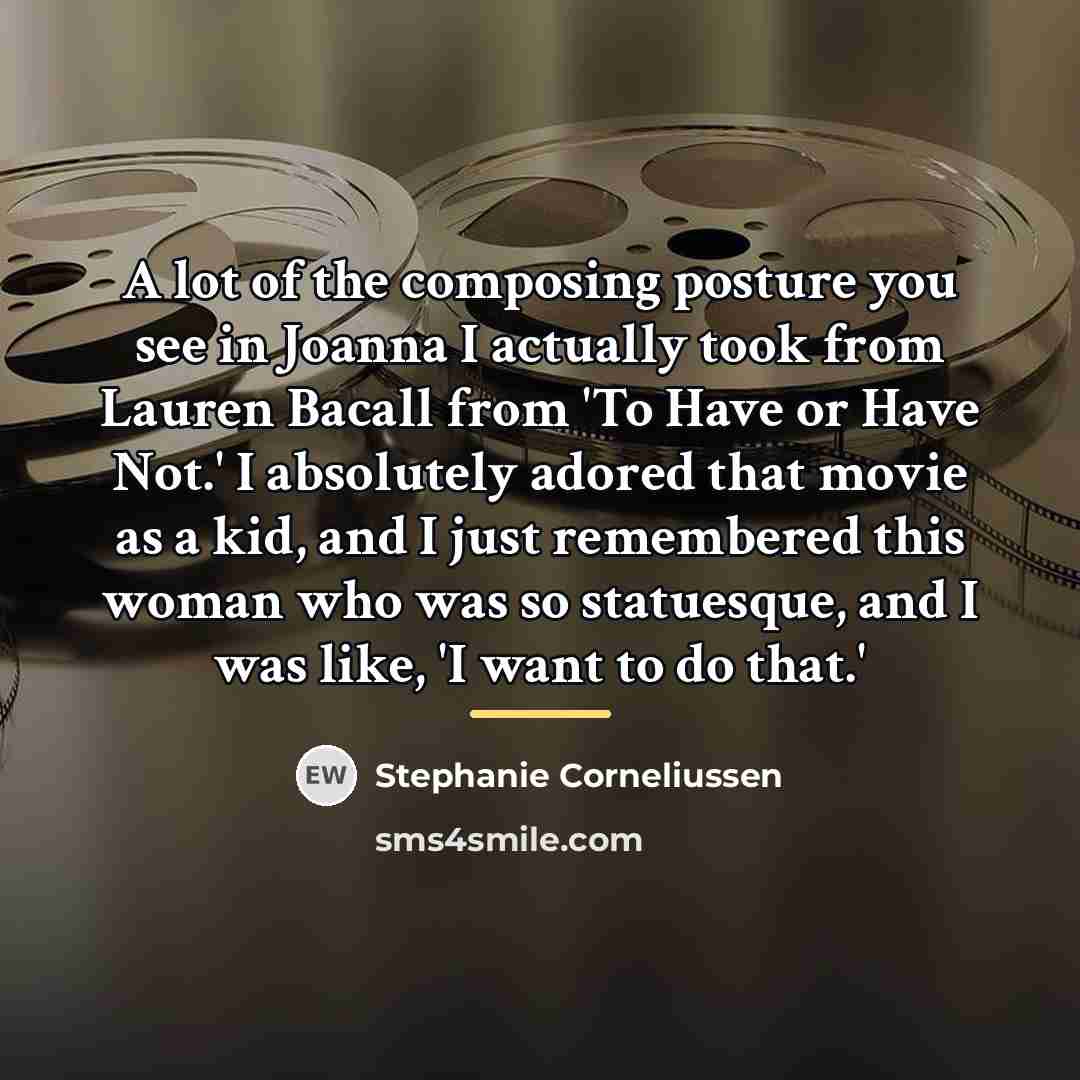“A lot of the composing posture you see in Joanna…” quote by Stephanie Corneliussen