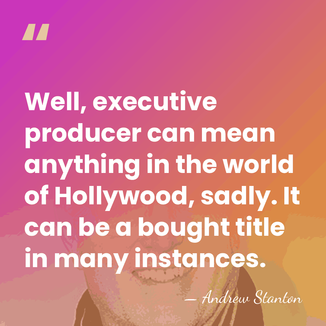 Well, executive producer can mean anything in the world of Hollywood, sadly.&hellip; - Andrew Stanton