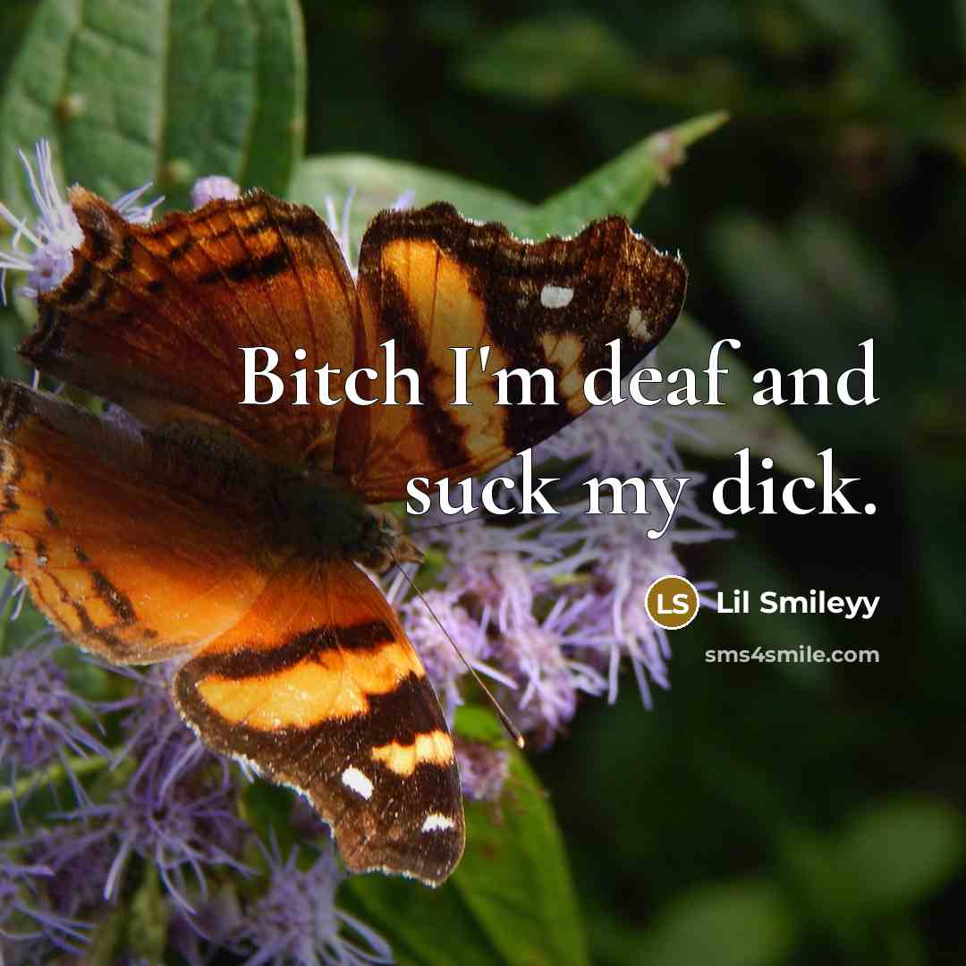 “Bitch I'm deaf and suck my dick.…” quote by Lil Smileyy