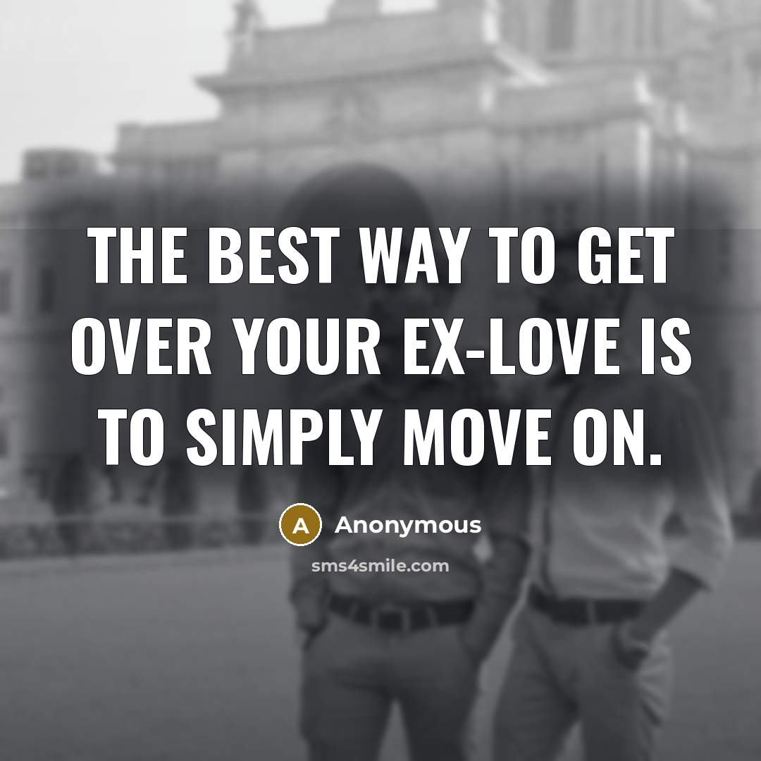 “The best way to get over your ex-love is to…” quote by Anonymous