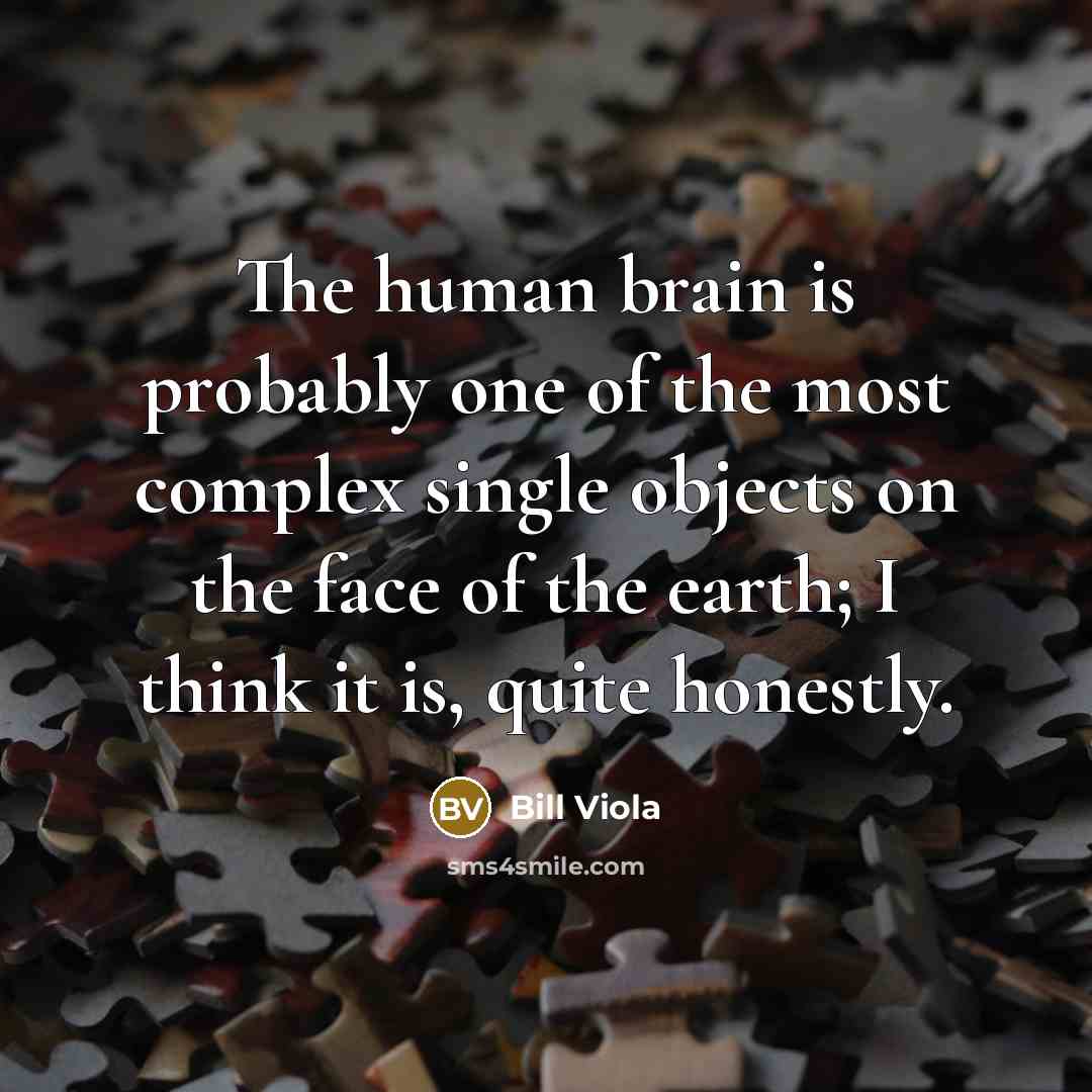 “The human brain is probably one of the most complex…” quote by Bill Viola