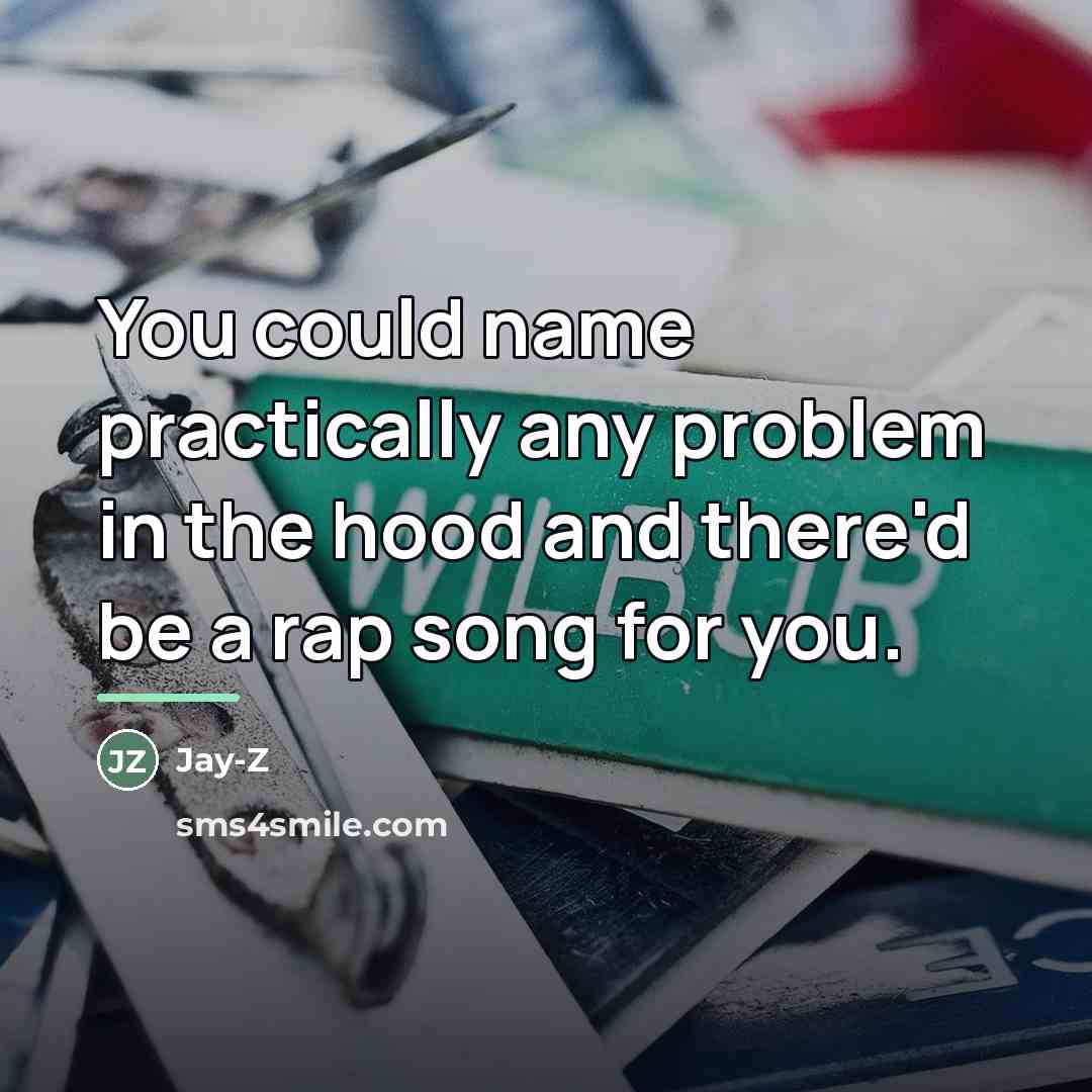 “You could name practically any problem in the hood and…” quote by Jay-Z
