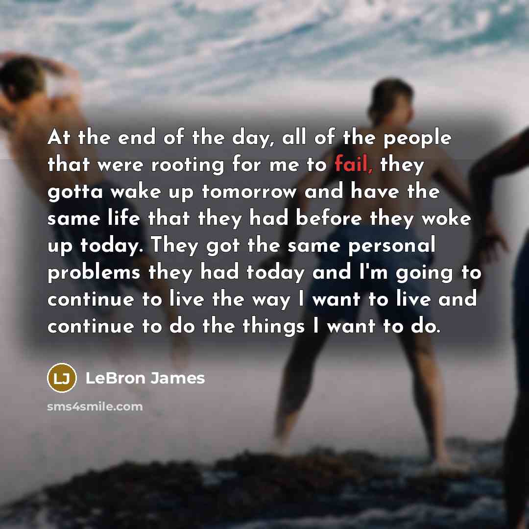 “At the end of the day, all of the people…” quote by Lebron James
