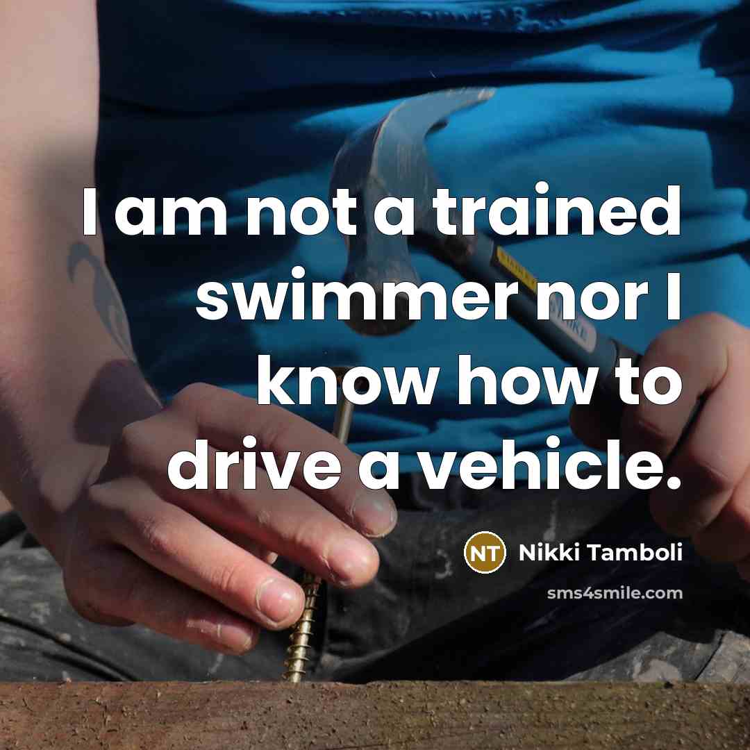 “I am not a trained swimmer nor I know how…” quote by Nikki Tamboli