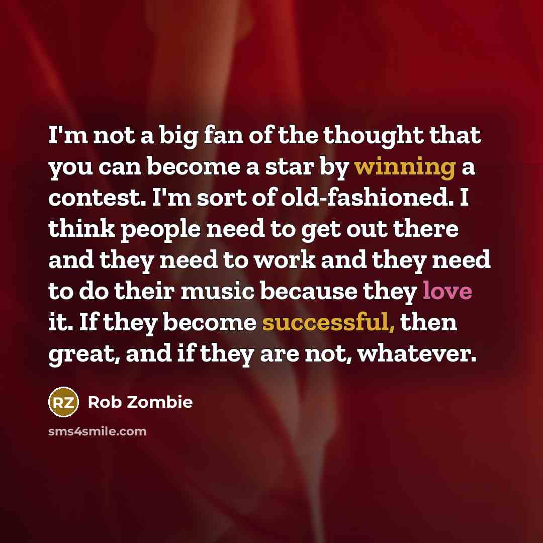 “I'm not a big fan of the thought that you…” quote by Rob Zombie