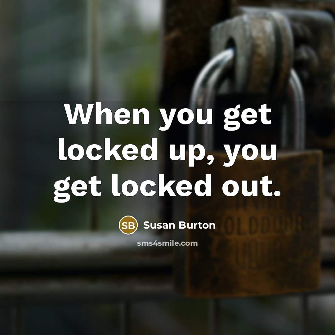 “When you get locked up, you get locked out.…” quote by Susan Burton