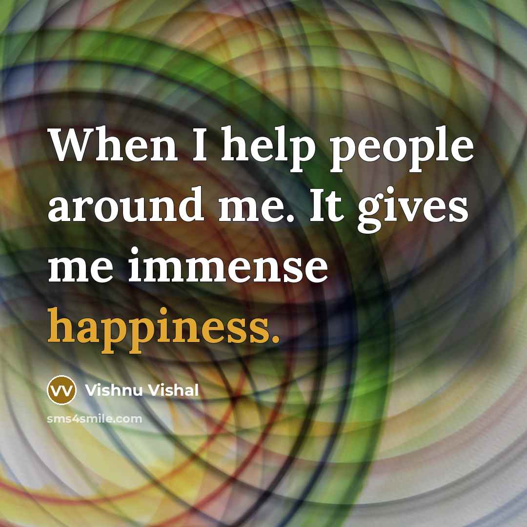 “When I help people around me. It gives me immense…” quote by Vishnu Vishal