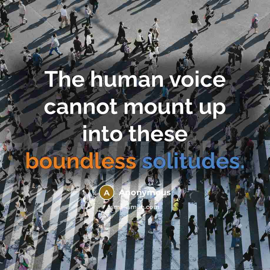 “The human voice cannot mount up into these boundless solitudes.” quote by Anonymous