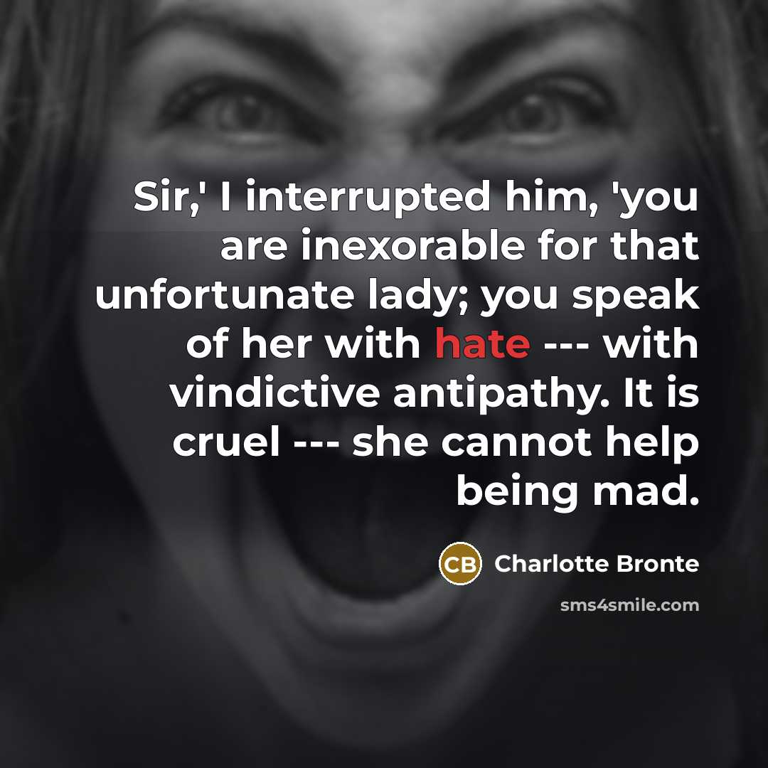“Sir,' I interrupted him, 'you are inexorable for that unfortunate…” quote by Charlotte Bronte