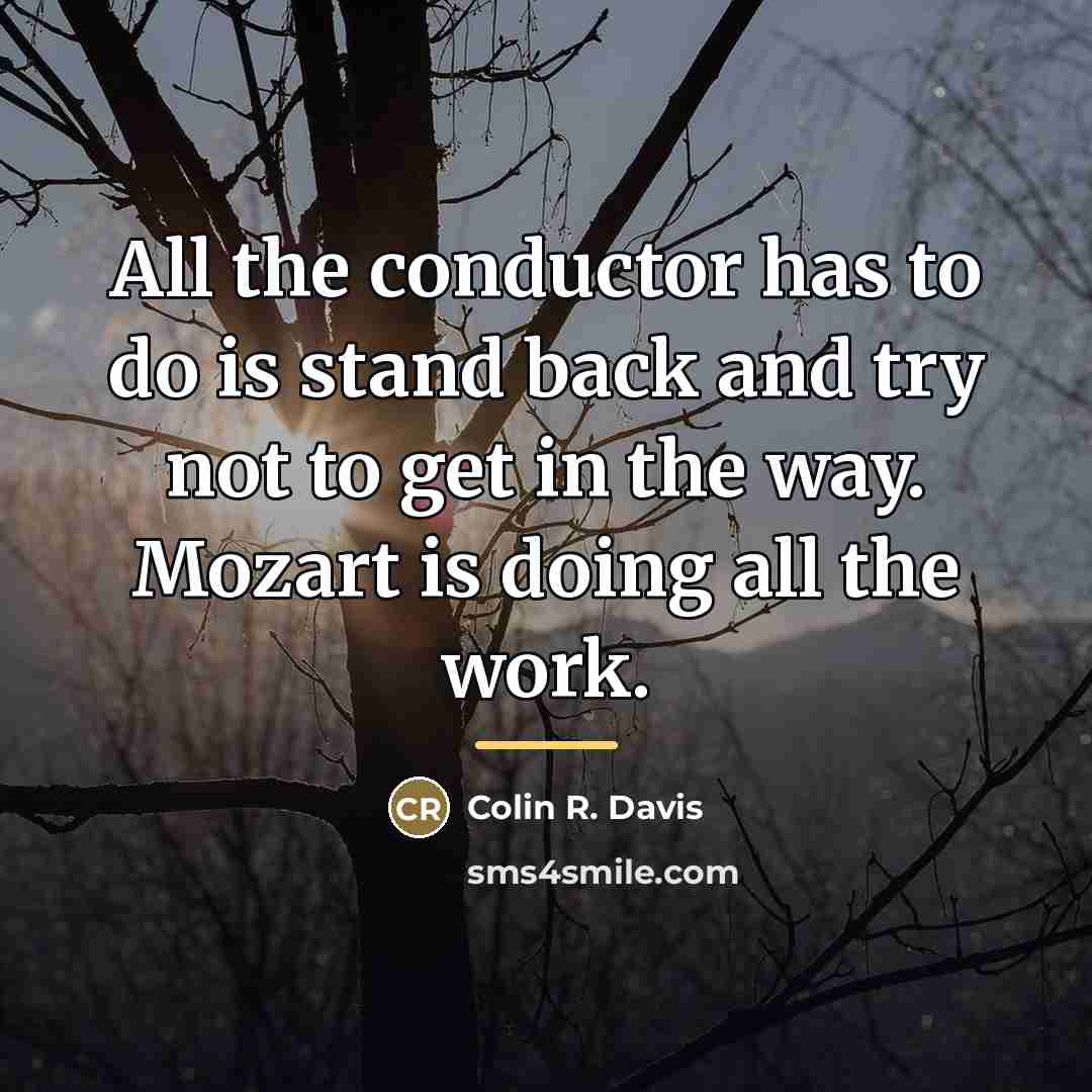 “All the conductor has to do is stand back and…” quote by Anonymous