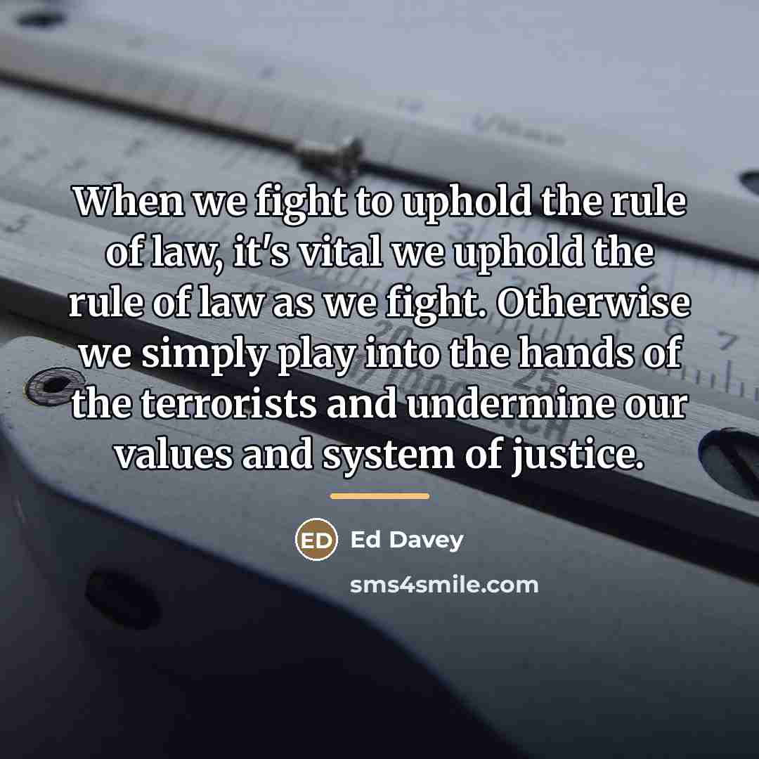“When we fight to uphold the rule of law, it's…” quote by Ed Davey