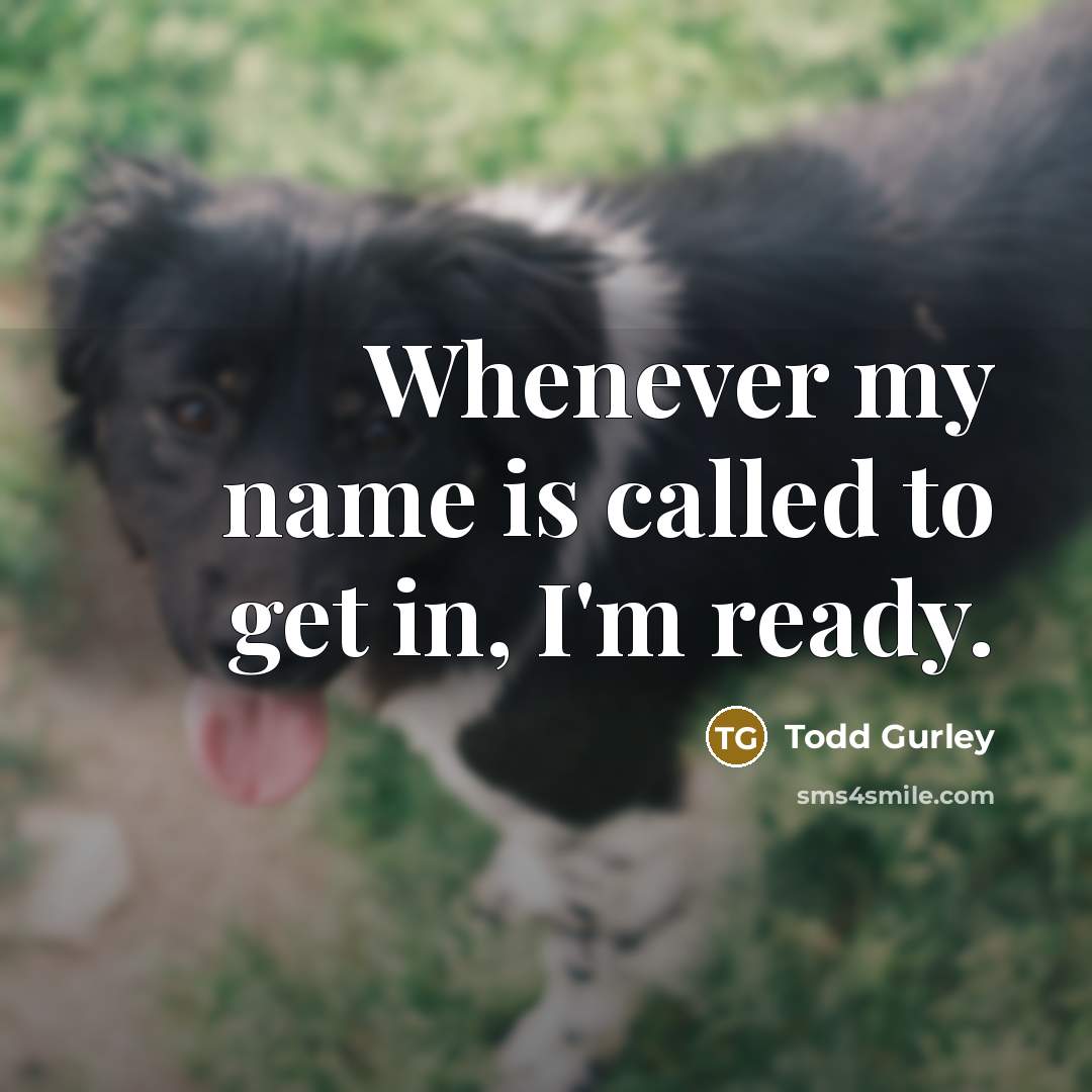 “Whenever my name is called to get in, I'm ready.” quote by Todd Gurley