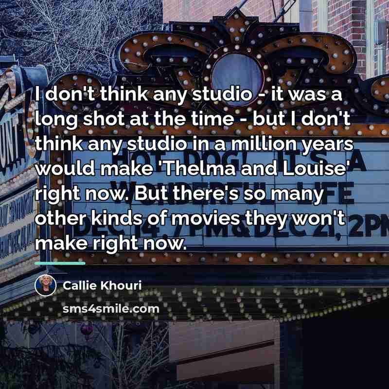“I don't think any studio - it was a long…” quote by Callie Khouri