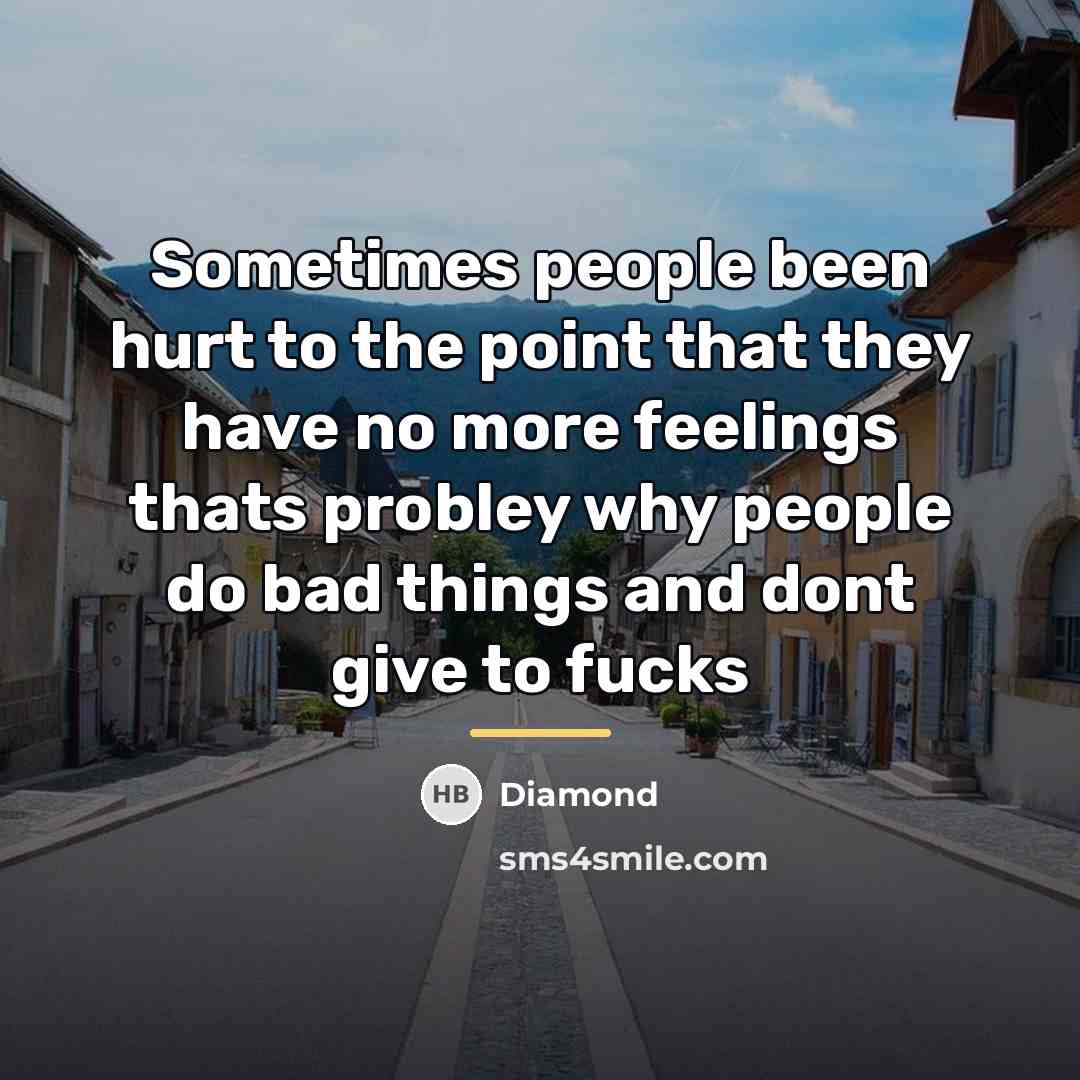“Sometimes people been hurt to the point that they have…” quote by Diamond