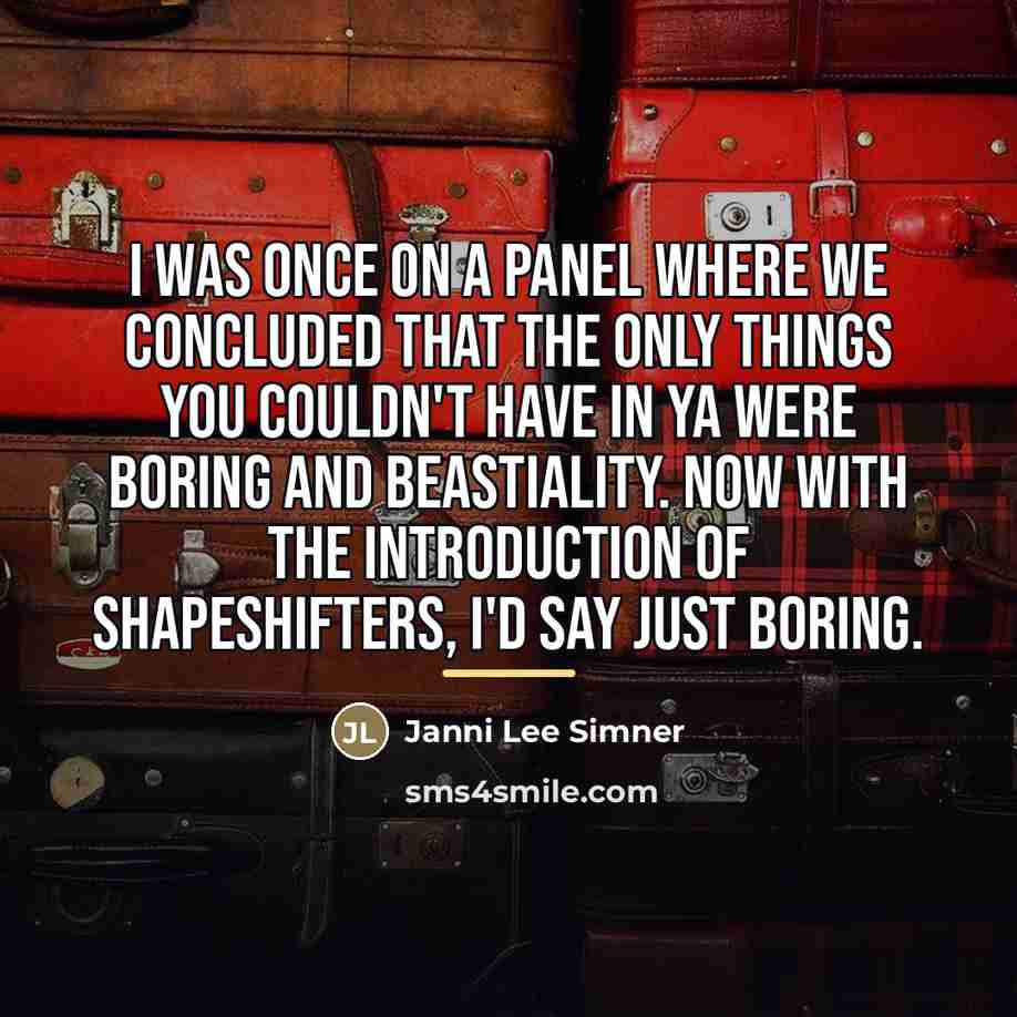 “I was once on a panel where we concluded that…” quote by Janni Lee Simner