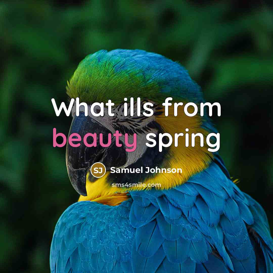 “What ills from beauty spring…” quote by Samuel Johnson