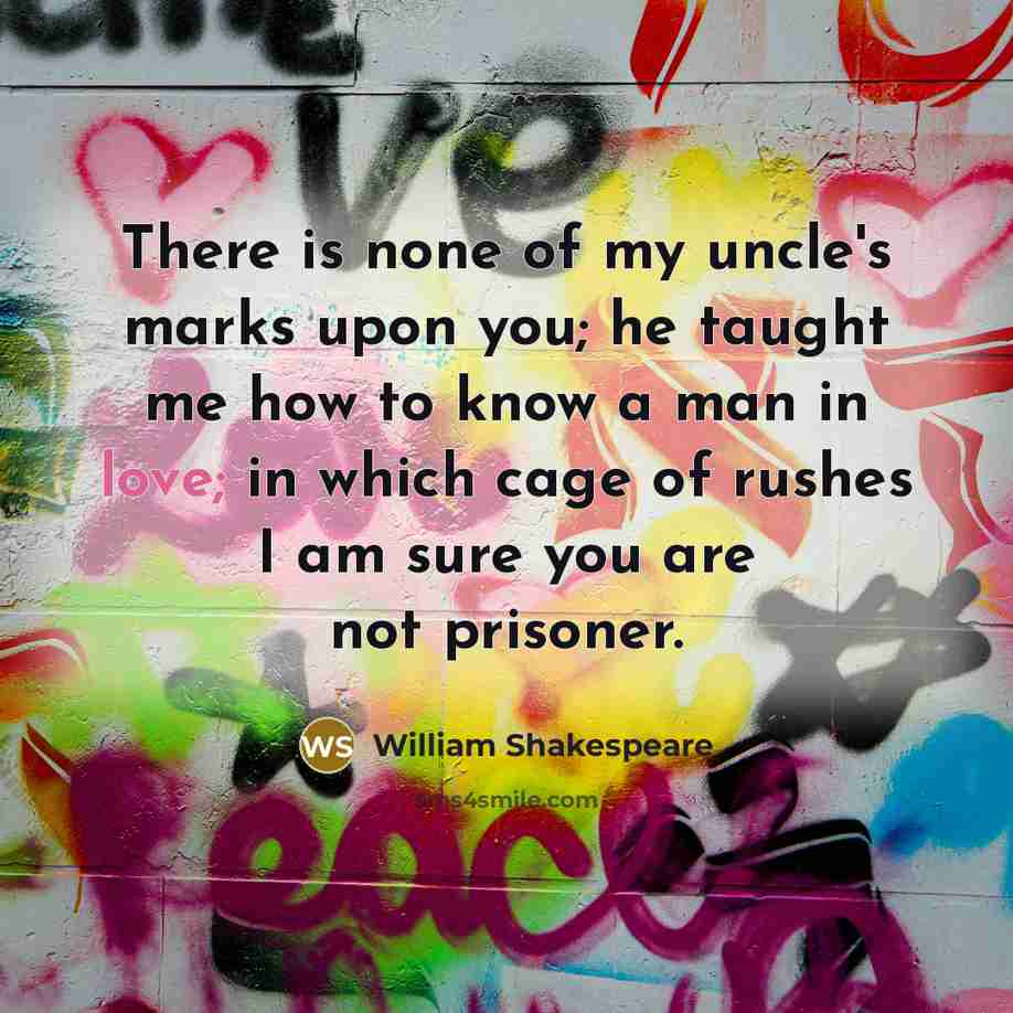 “There is none of my uncle's marks upon you; he…” quote by William Shakespeare