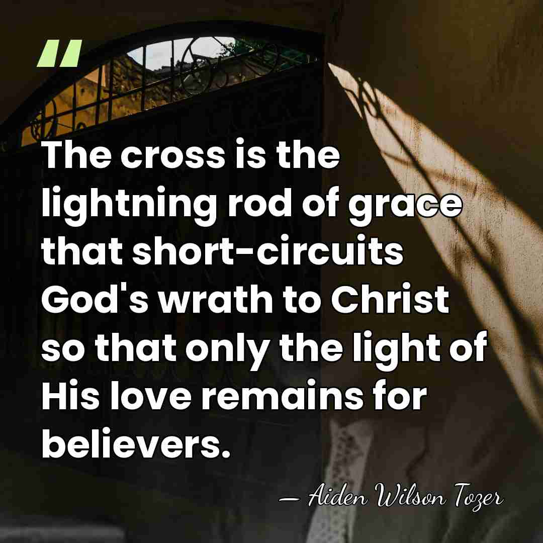The cross is the lightning rod of grace that short-circuits God's wrath&hellip; - Aiden Wilson Tozer