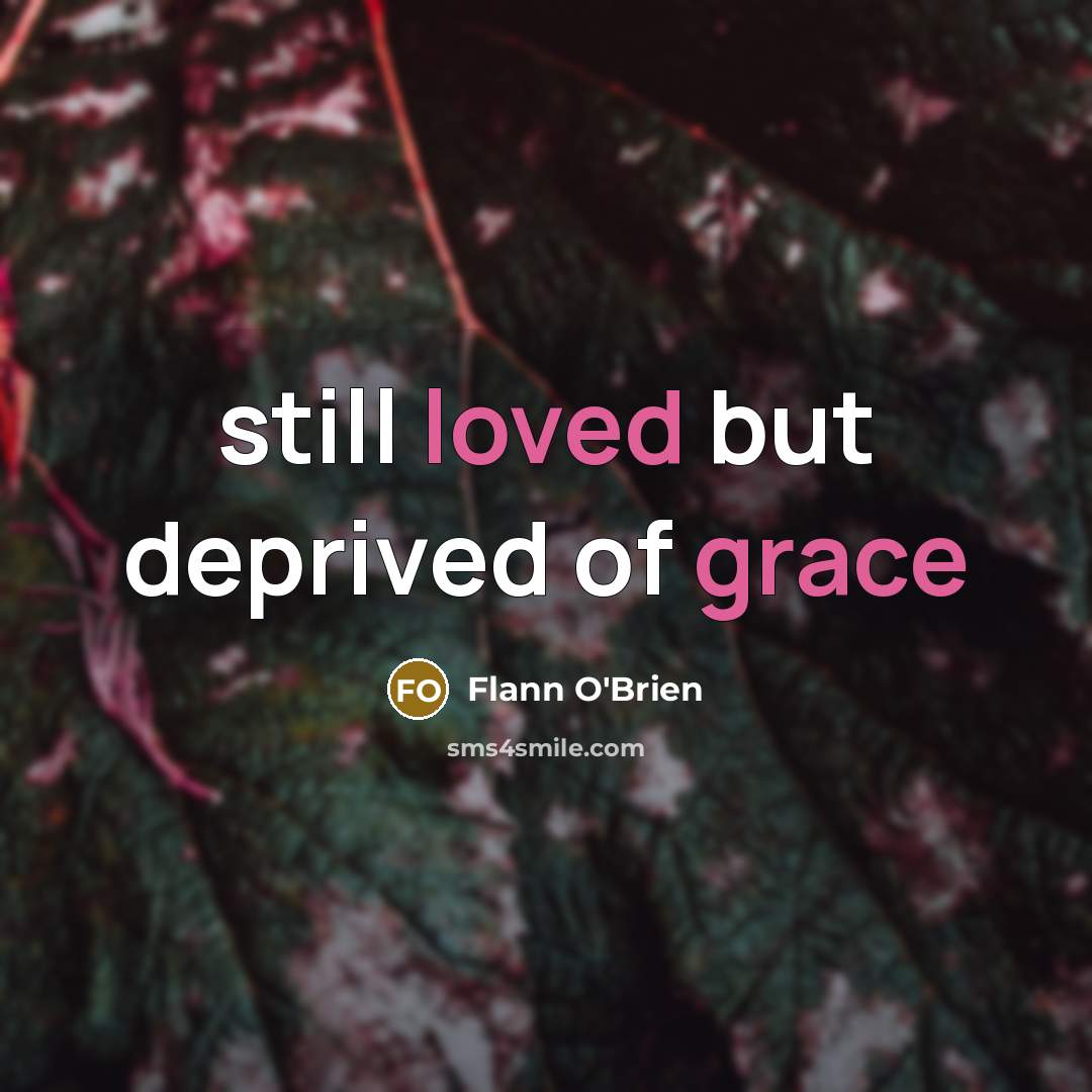 “still loved but deprived of grace” quote by Flann O'Brien