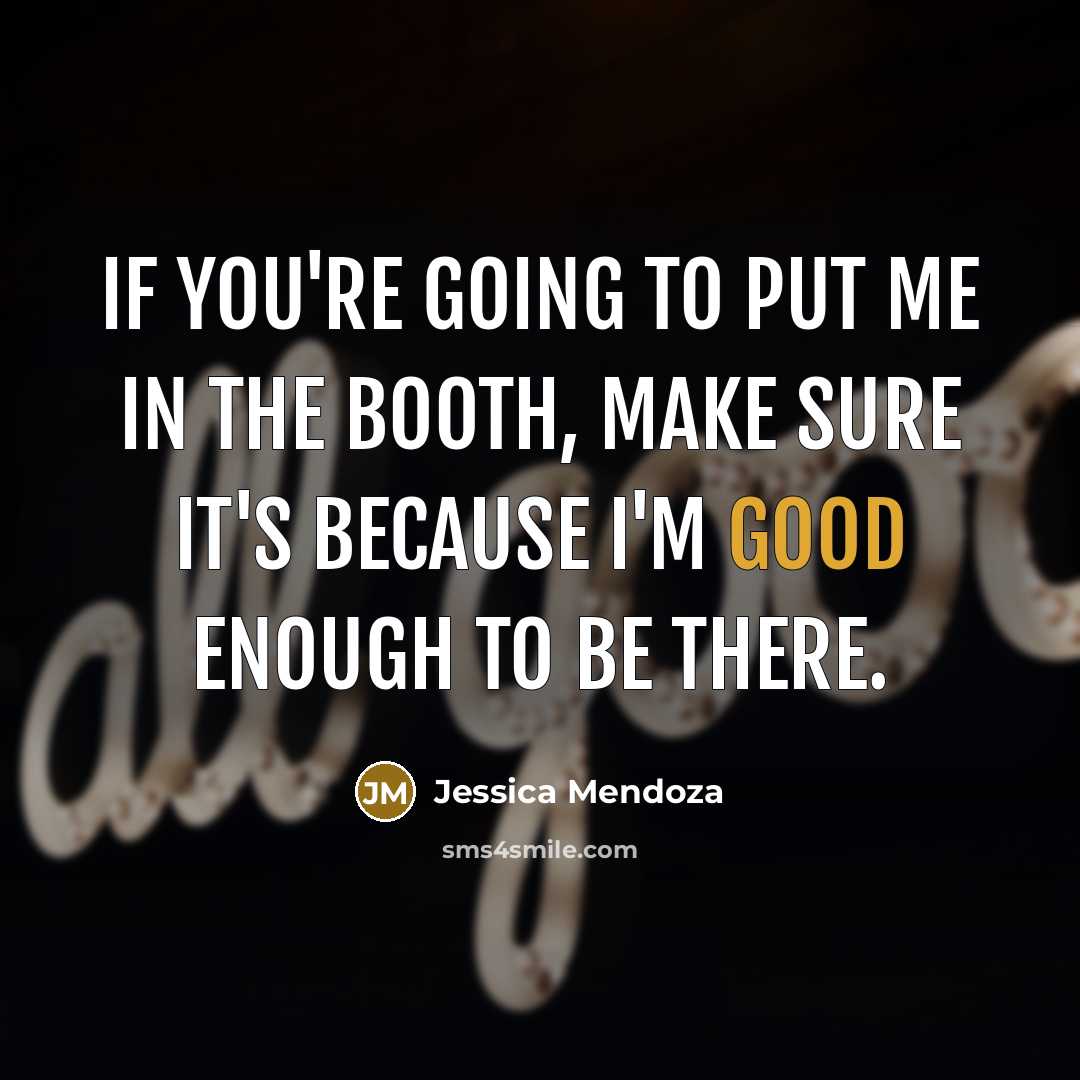 “If you're going to put me in the booth, make…” quote by Jessica Mendoza