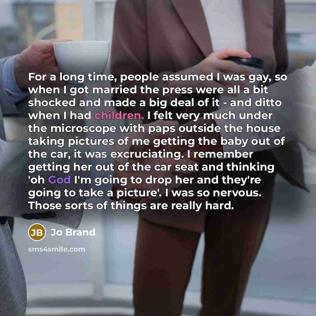 “For a long time, people assumed I was gay, so…” quote by Jo Brand