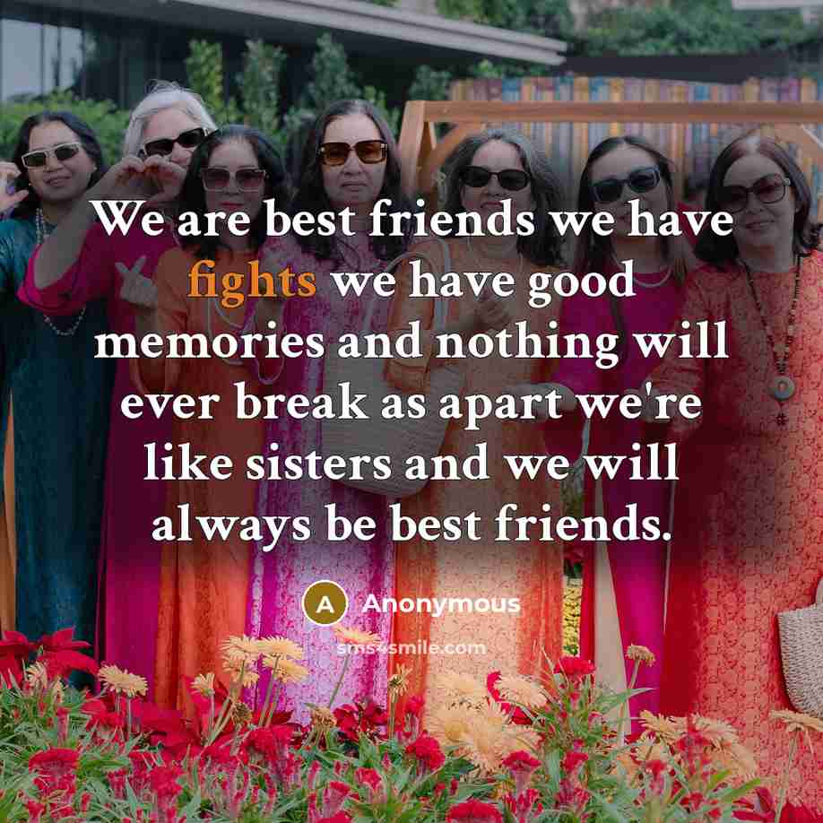 “We are best friends we have fights we have good…” quote by Anonymous