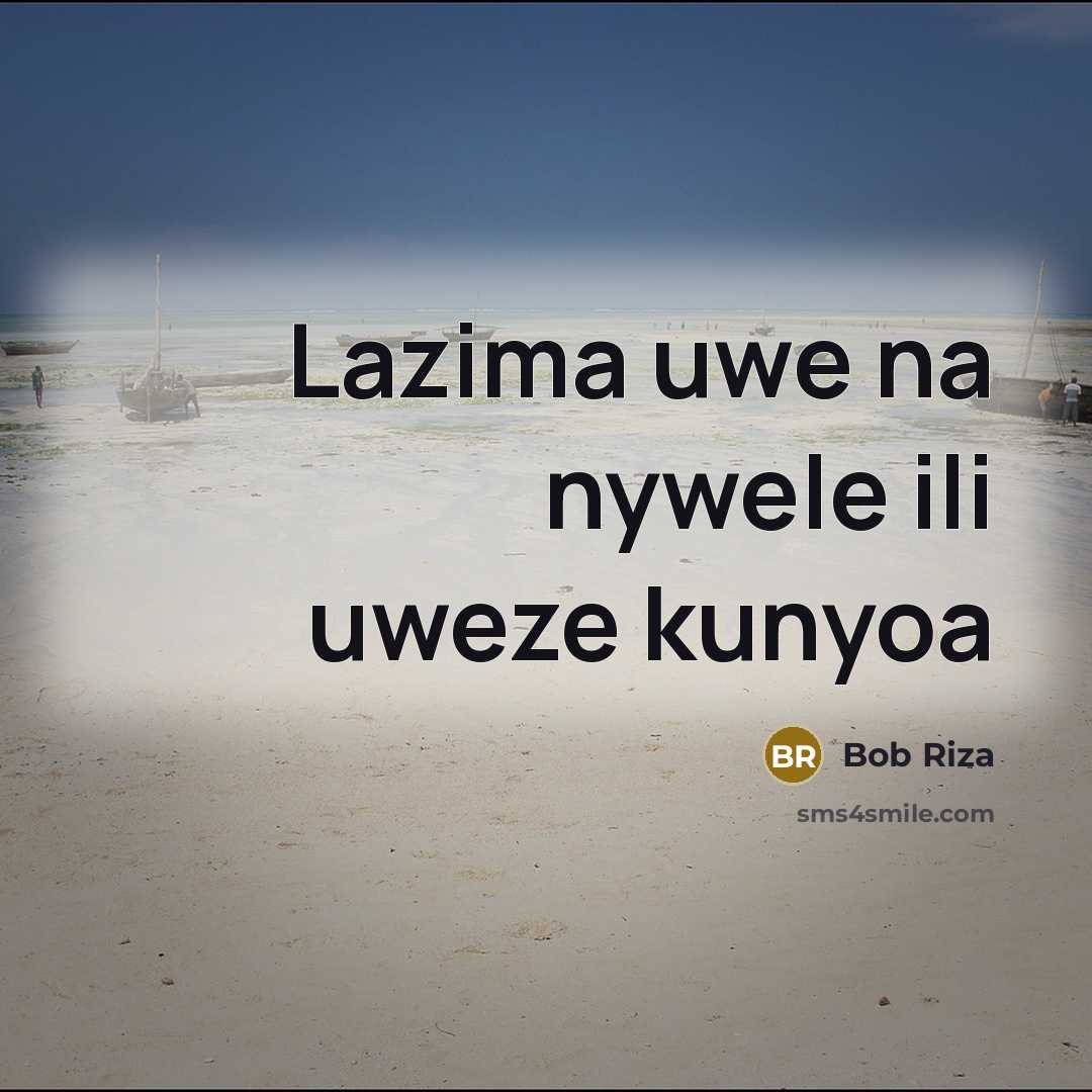 “Lazima uwe na nywele ili uweze kunyoa” quote by Bob Riza