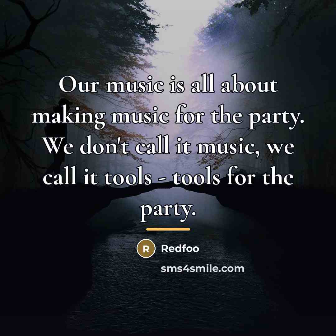 “Our music is all about making music for the party.…” quote by Redfoo