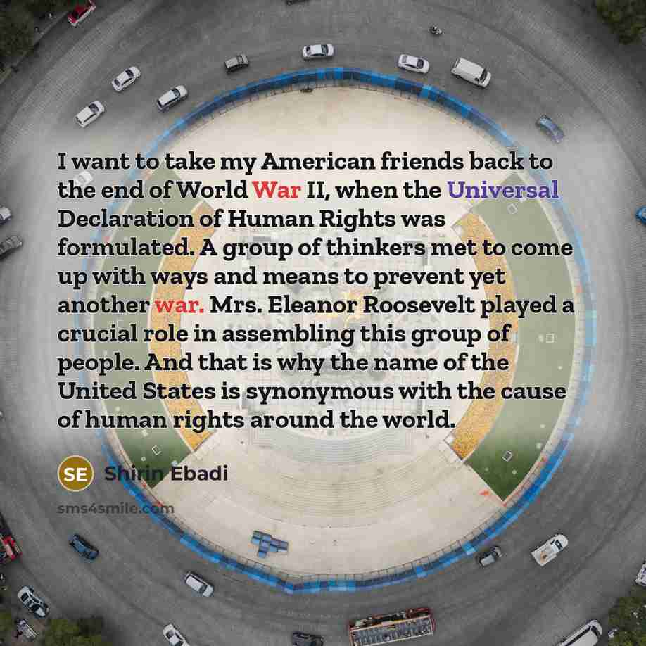 “I want to take my American friends back to the…” quote by Shirin Ebadi