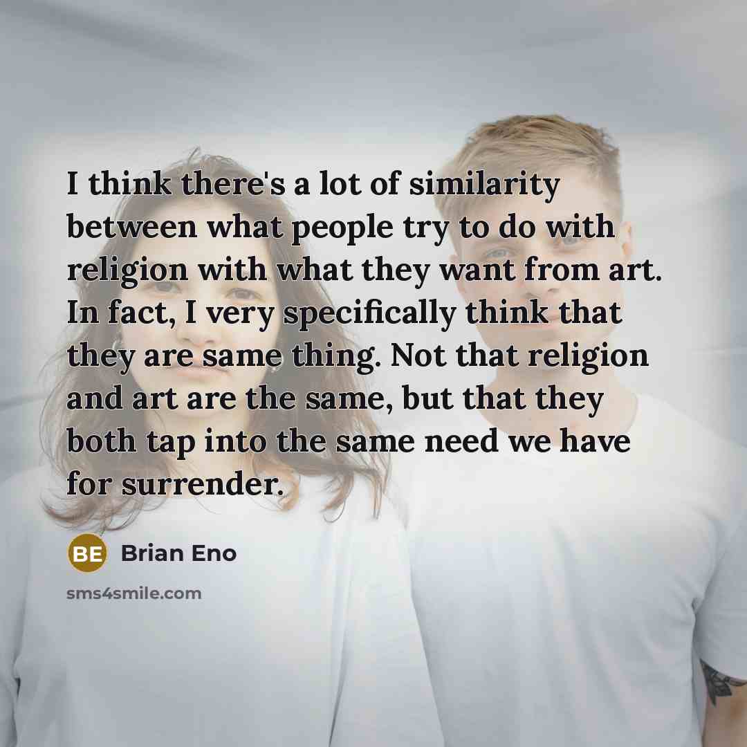 “I think there's a lot of similarity between what people…” quote by Brian Eno