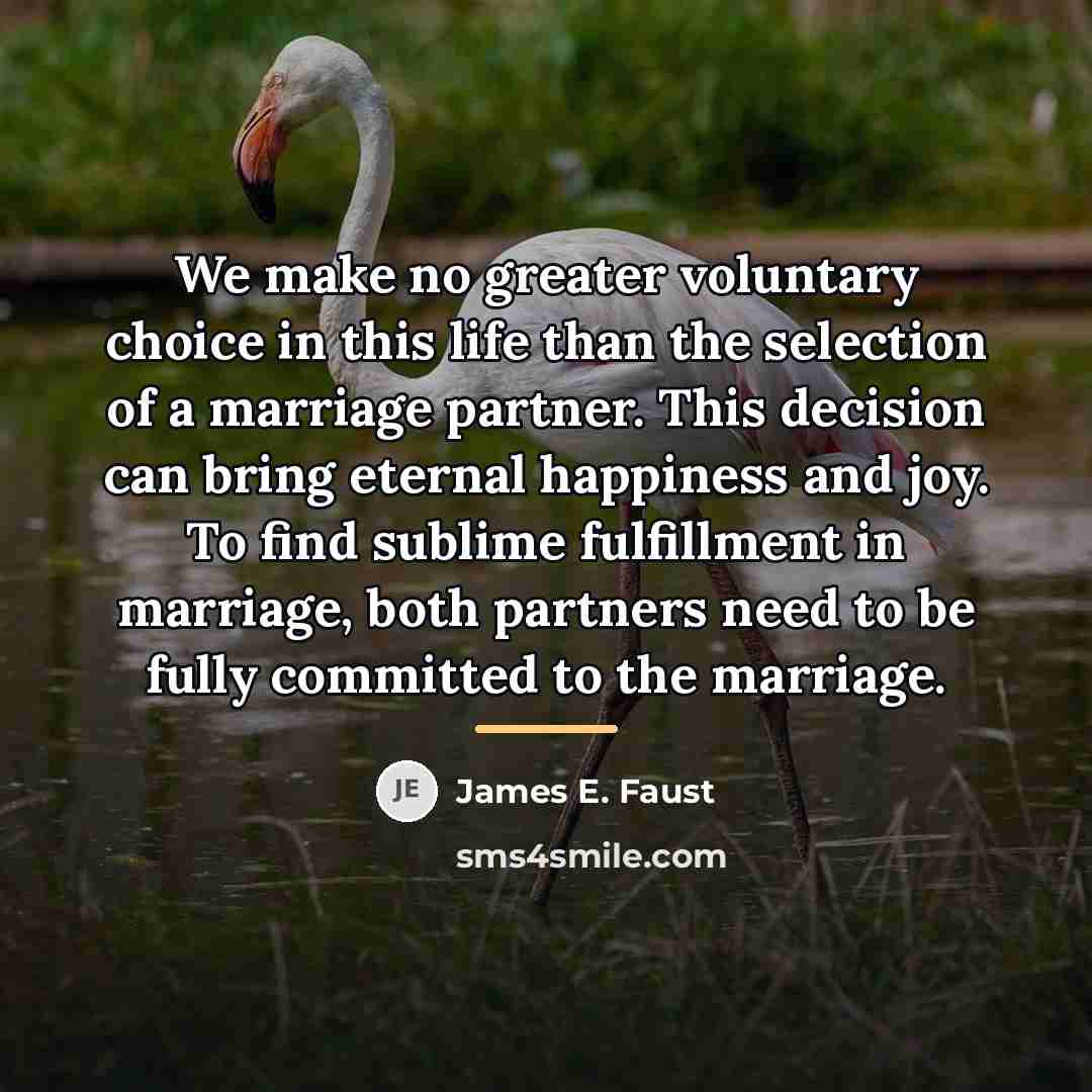 “We make no greater voluntary choice in this life than…” quote by James E. Faust