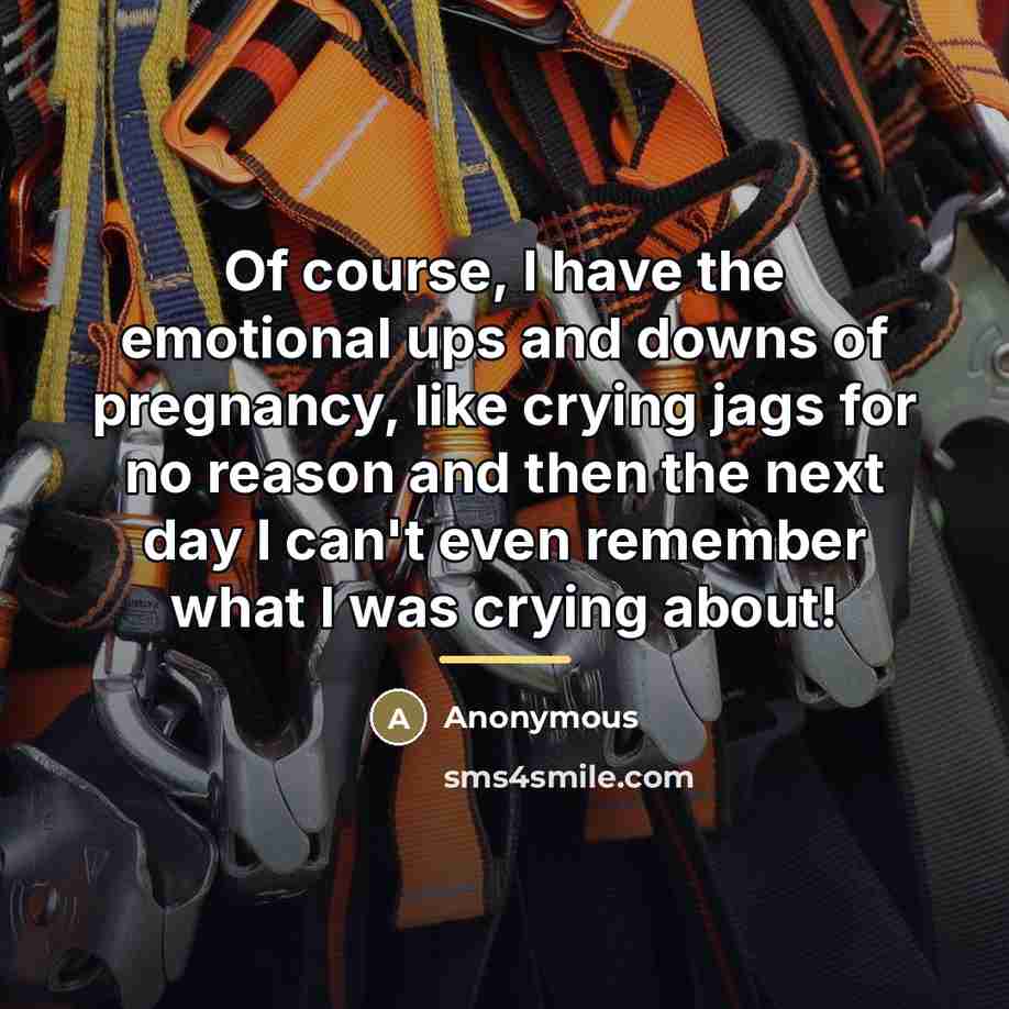 “Of course, I have the emotional ups and downs of…” quote by Anonymous