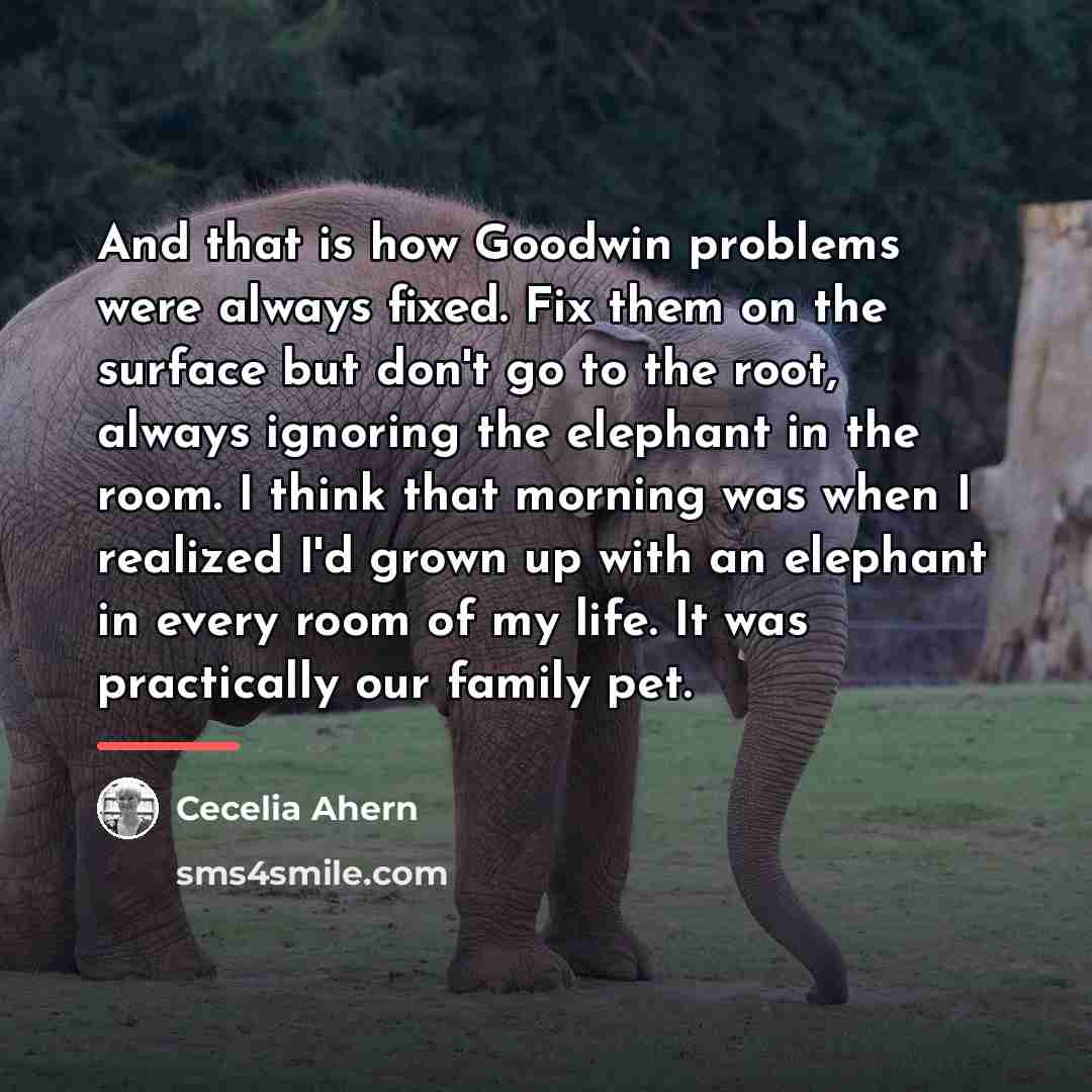 “And that is how Goodwin problems were always fixed. Fix…” quote by Cecelia Ahern