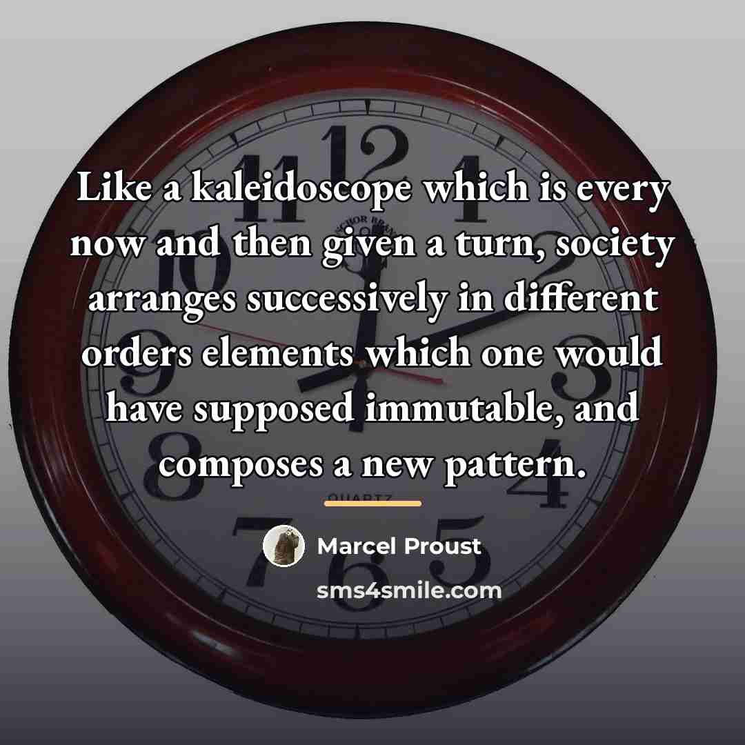 “Like a kaleidoscope which is every now and then given…” quote by Marcel Proust