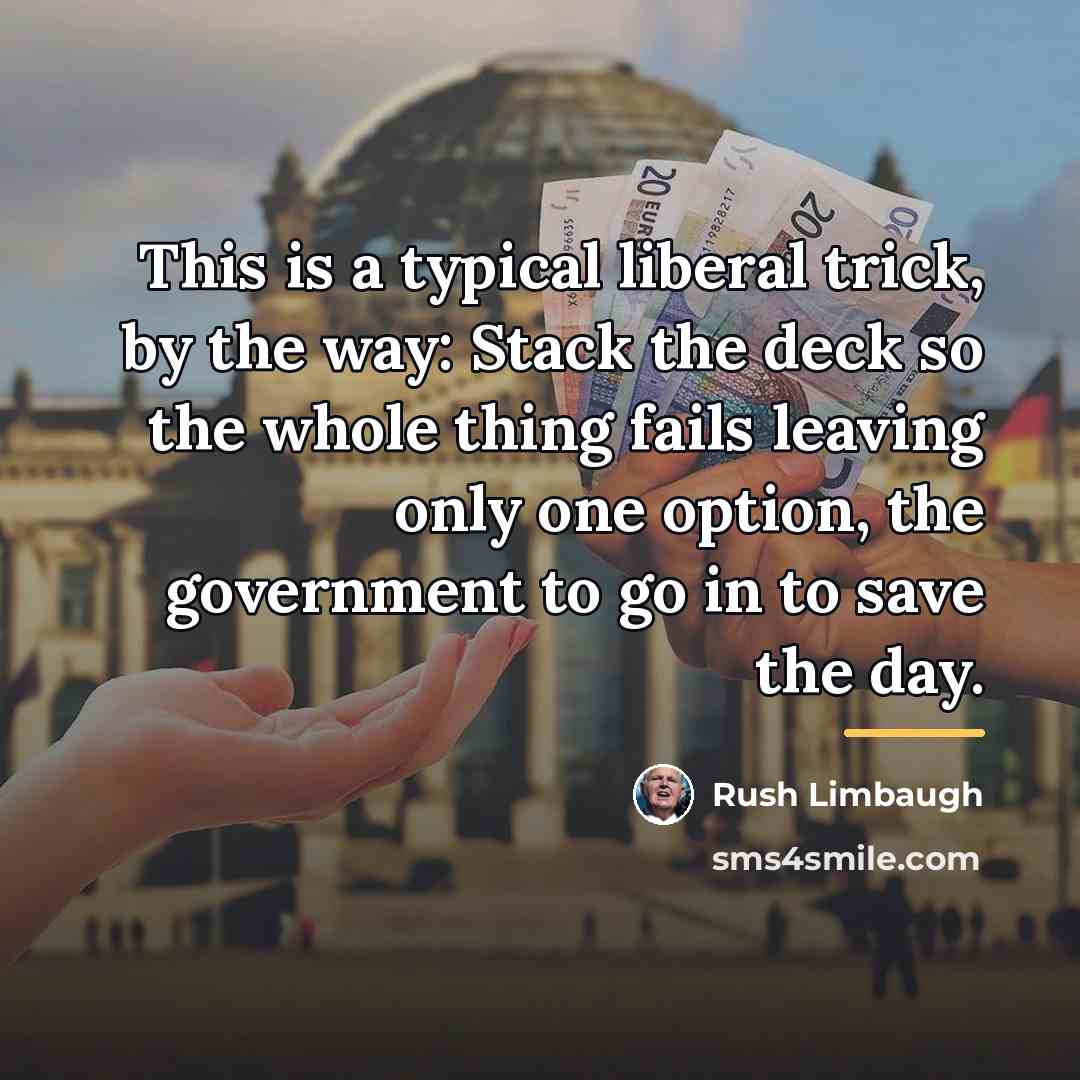 “This is a typical liberal trick, by the way: Stack…” quote by Rush Limbaugh