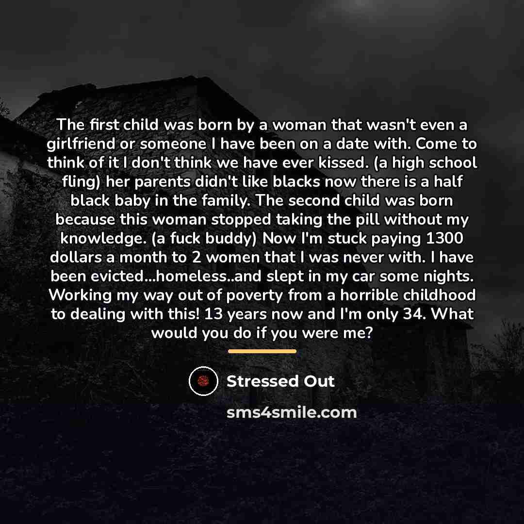 “The first child was born by a woman that wasn't…” quote by Stressed Out