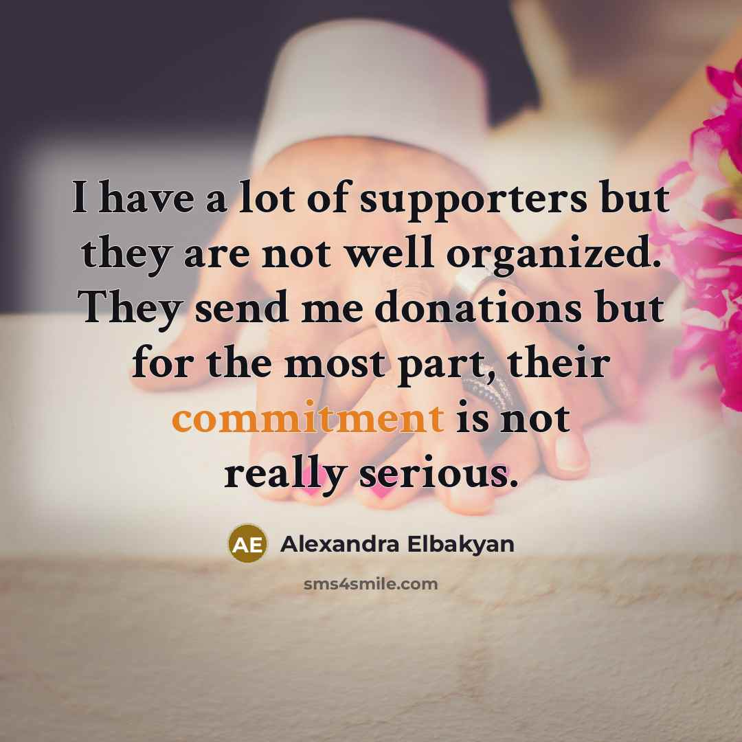 “I have a lot of supporters but they are not…” quote by Alexandra Elbakyan