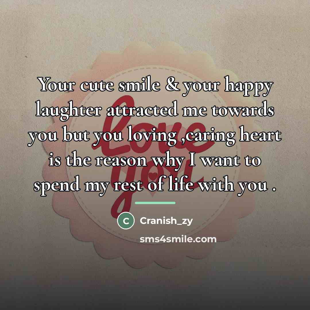 “Your cute smile & your happy laughter attracted me towards…” quote by Cranish_zy