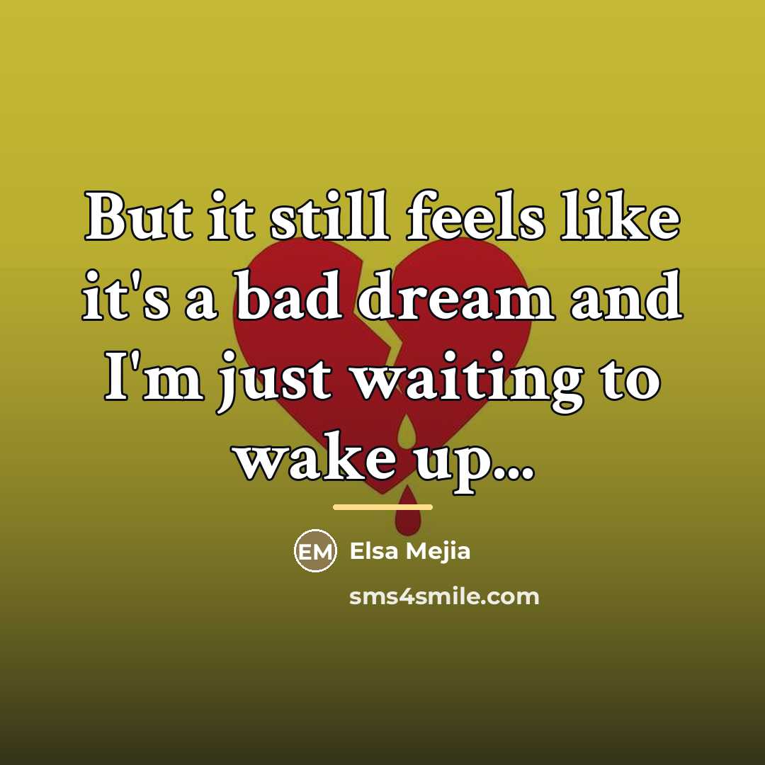 “But it still feels like it's a bad dream and…” quote by Elsa Mejia