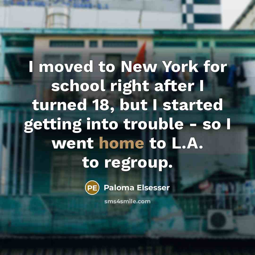 “I moved to New York for school right after I…” quote by Paloma Elsesser