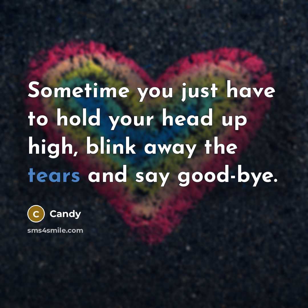 “Sometime you just have to hold your head up high,…” quote by CANDY