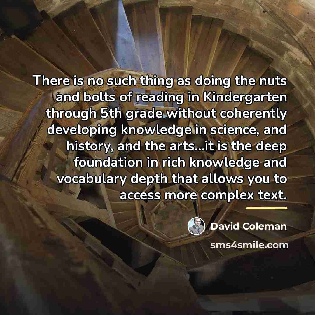 “There is no such thing as doing the nuts and…” quote by David Coleman
